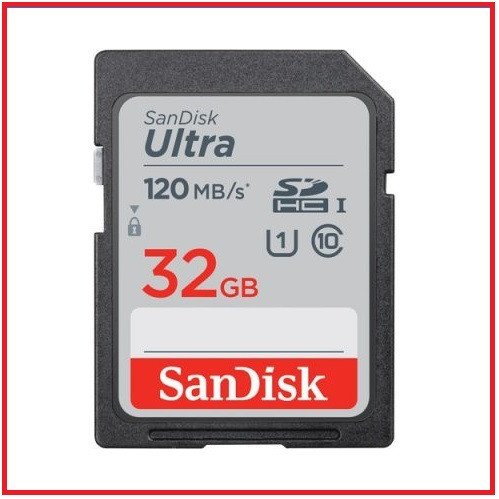 SanDisk 32GB 120MB/s ULTRA UHS-I SDHC Full HD Video Class 10 Professional Memory Card