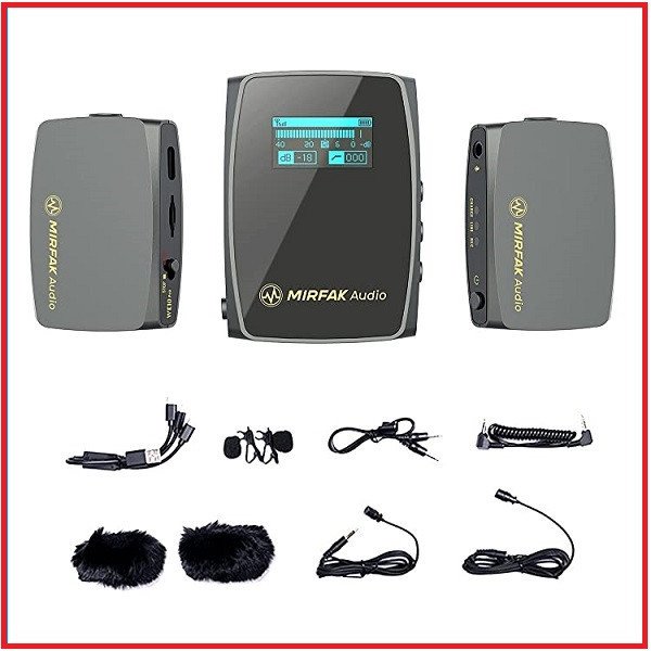 MOZA MIRFAK Audio WE10 PRO 2.4G Dual-Channel Digital Compact Wireless Professional Lavalier Microphone System for Camera and Smartphone