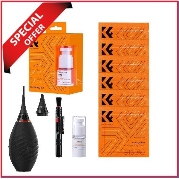 K&F Concept SKU.2147 9 in 1 Professional Camera Lens Cleaning Kit for Optical Equipment – Black