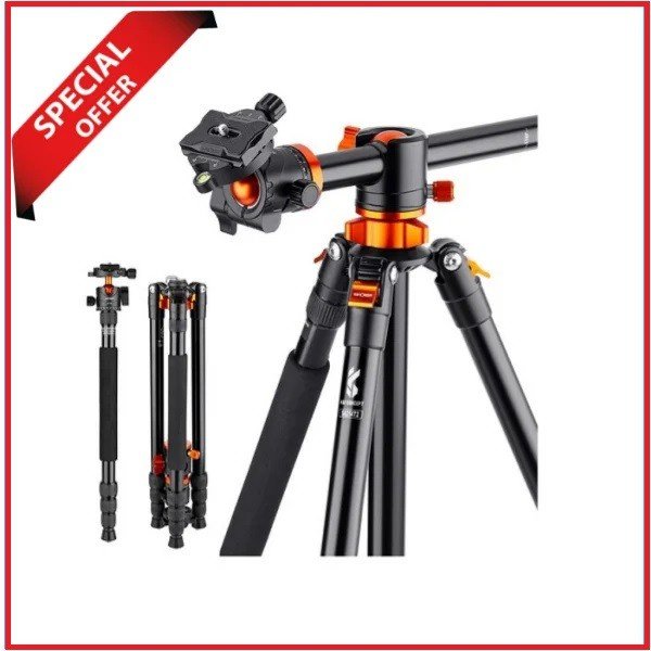K&F Concept KF09.090 SA254T2 Aluminum Overhead Ball Head Tripod with Monopod