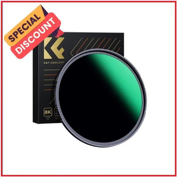 K&F Concept 67mm KF01.976 Neutral Density ND1000 NANO-X PRO MRC Fixed ND Filter – Black