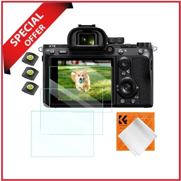 K&F Concept SKU.2194 Ultra Clear Tempered HD Glass LCD Screen Protector for Sony a9, a7 & RX Series Mirrorless Cameras (3Pcs Set) – Transparent