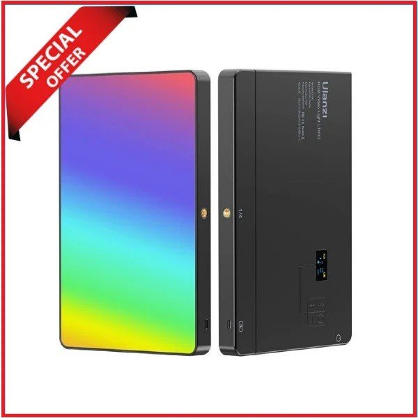 Ulanzi LT003 Rechargeable RGB LED Video Light for Photo & Video - Black