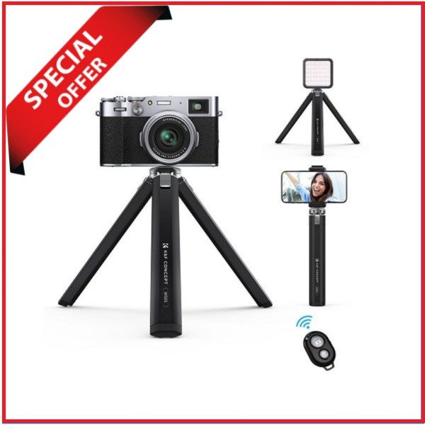 K&F Concept KF09.130 MS-05 Metal Table Tripod with Wireless Remote – Black