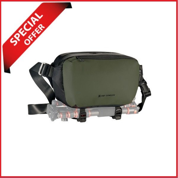 K&F Concept KF13.157V3 Multifunctional Waterproof Alpha Camera Sling Shoulder Side Bag – Dark Green