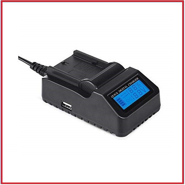 Ye BC-Q1 Multifunction LCD Digital Quick Charger for Nikon EN-EL9 Battery with Car Charger – Black