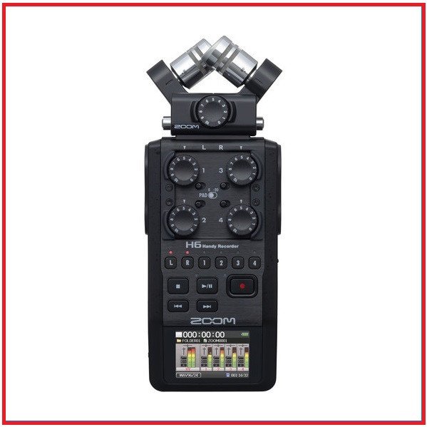 Zoom H6 Digital 6-Input/6-Track Handy Professional Sound Recorder with Single Mic Capsule