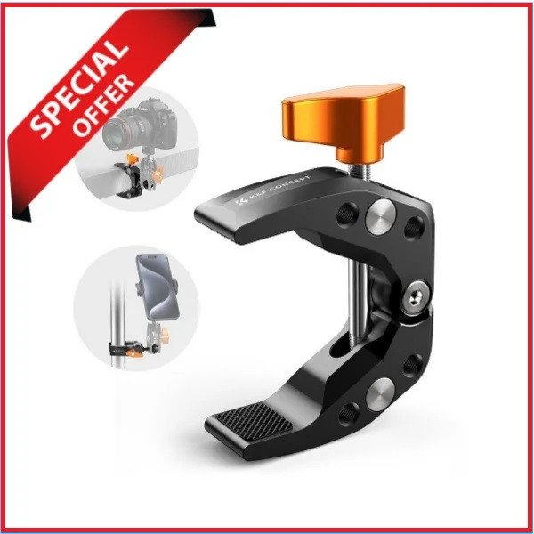 K&F Concept KF31.081 MS-15 Multi-Functional Super Clamp Mount – Black