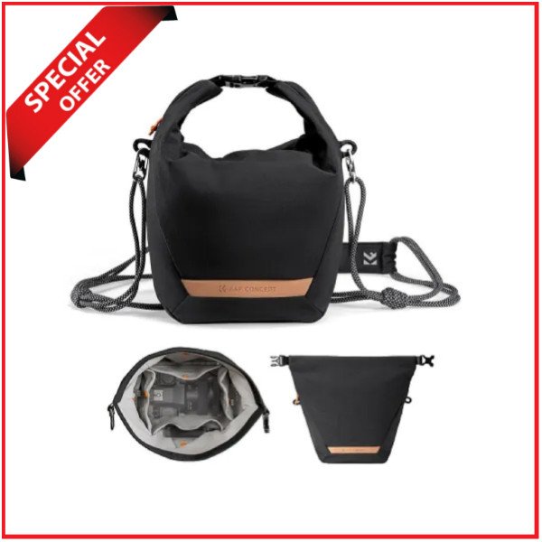 K&F Concept KF13.168V2 Lightweight Crossbody Camera Sling Bag – Black