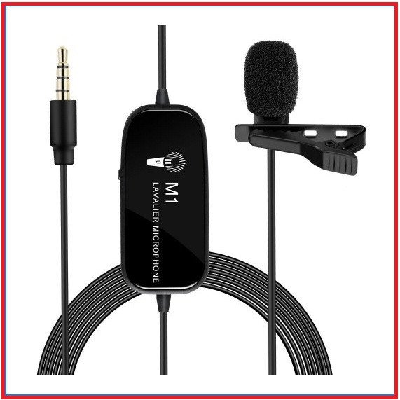 K&F Concept KF10.010 M1 Omnidirectional Condenser Rechargable Noise Cancelling Professional Lavalier Microphone